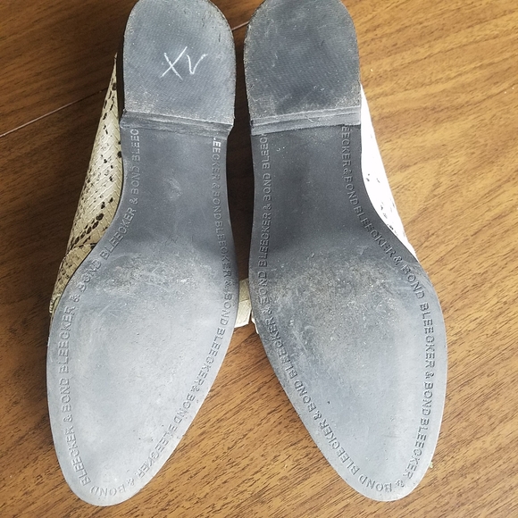 Bleecker and Bond Snakeskin Loafers with Silver Buckle - Picture 6 of 9